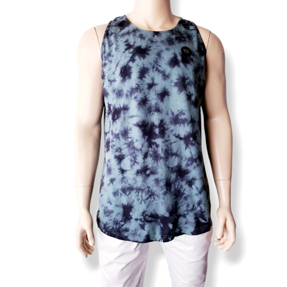 Active Ride Shop Green & Black Tie Dye Tank Top